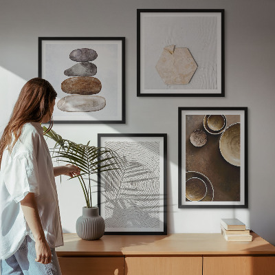 Polyptychon mit rahmen Texturen in der modernen Kunst