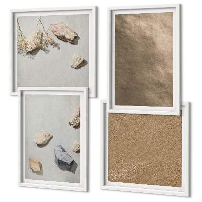 Wanddeko-set Strandsteine ​​natürliche Strukturen