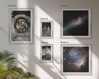 Bildergalerie-Set für die Wand Astronauten bei der Mondlandung
