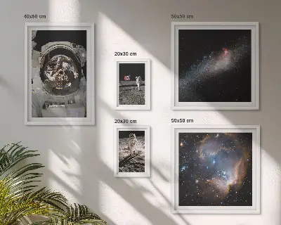 Bildergalerie-Set für die Wand Astronauten bei der Mondlandung