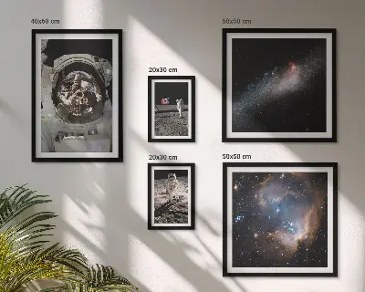 Bildergalerie-Set für die Wand Astronauten bei der Mondlandung