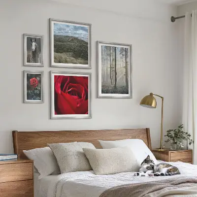 Bildergalerie-Set für die Wand mit verschiedenen Naturblumen-Motiven