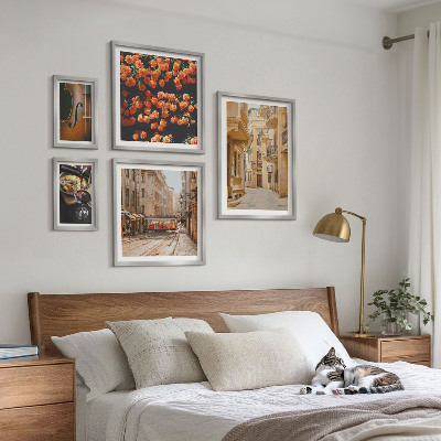 Modernes wandbilder-set Charmante Straßen voller Aromen