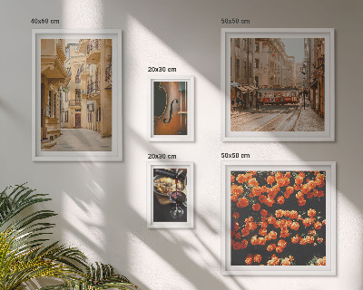 Modernes wandbilder-set Charmante Straßen voller Aromen