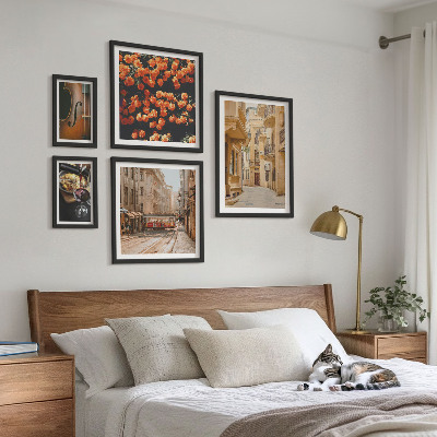 Modernes wandbilder-set Charmante Straßen voller Aromen