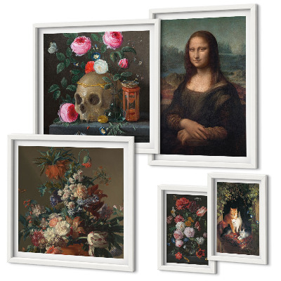 Bildergalerie-set für die wand Vintage-Blumenporträts