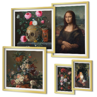 Bildergalerie-set für die wand Vintage-Blumenporträts