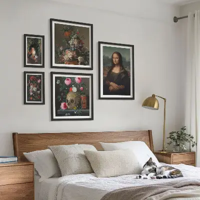 Bildergalerie-Set für die Wand mit Vintage-Blumenporträts