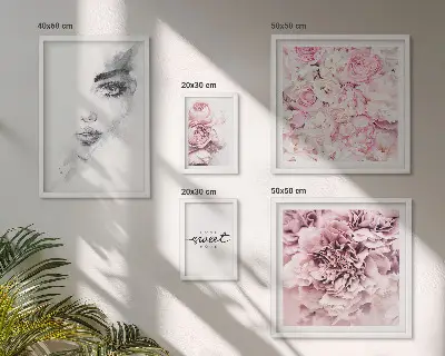 Bilderset für das Sofa mit floralem Motiv für ein gemütliches Zuhause