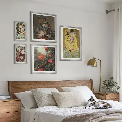 Blumenkunst-Bildergalerie für die Wand Set mit kunstvollen Blumenkompositionen
