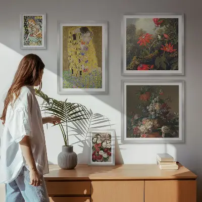 Blumenkunst-Bildergalerie für die Wand Set mit kunstvollen Blumenkompositionen