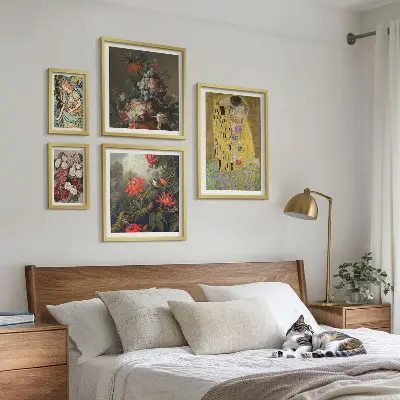 Blumenkunst-Bildergalerie für die Wand Set mit kunstvollen Blumenkompositionen