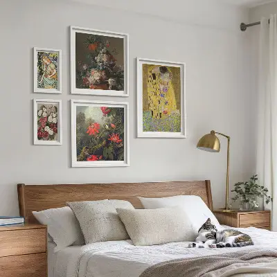 Blumenkunst-Bildergalerie für die Wand Set mit kunstvollen Blumenkompositionen