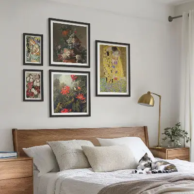 Blumenkunst-Bildergalerie für die Wand Set mit kunstvollen Blumenkompositionen