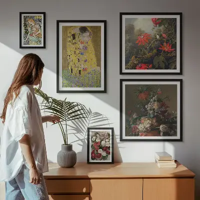 Blumenkunst-Bildergalerie für die Wand Set mit kunstvollen Blumenkompositionen