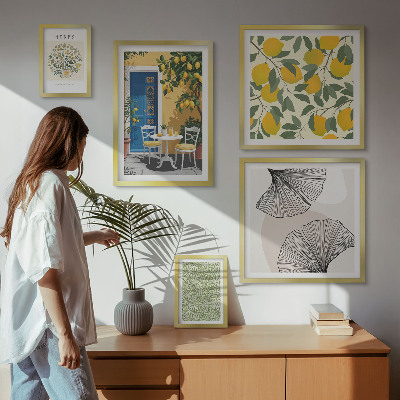 Modernes wandbilder-set Stilvolle Pflanzenmotive