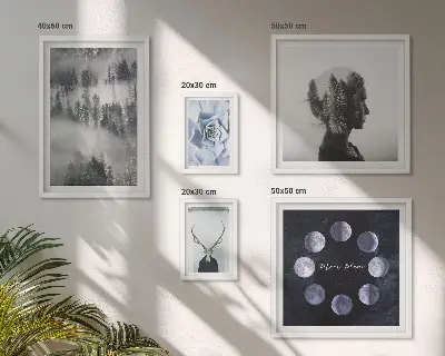 Wandbilder-Set Naturwald mit stimmungsvollen Raummotiven