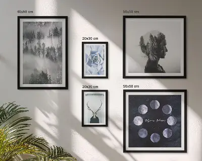 Wandbilder-Set Naturwald mit stimmungsvollen Raummotiven