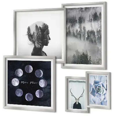 Wandbilder-Set Naturwald mit stimmungsvollen Raummotiven