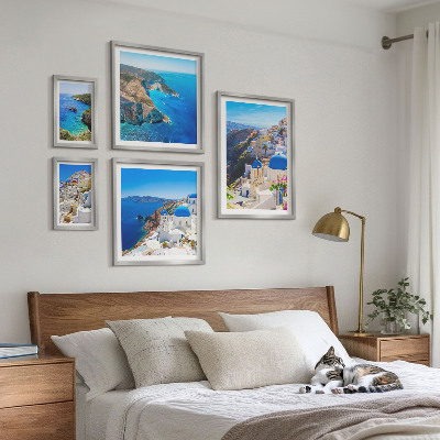 Modernes wandbilder-set Griechische Inseln blaue Kuppeln
