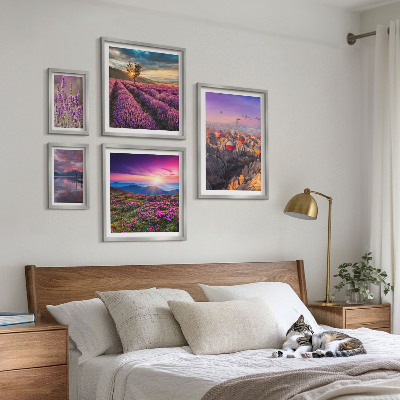 Bilderset fürs sofa Lavendel-Ballonlandschaft