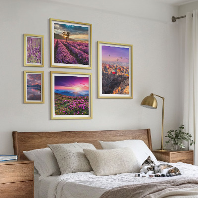 Bilderset fürs sofa Lavendel-Ballonlandschaft