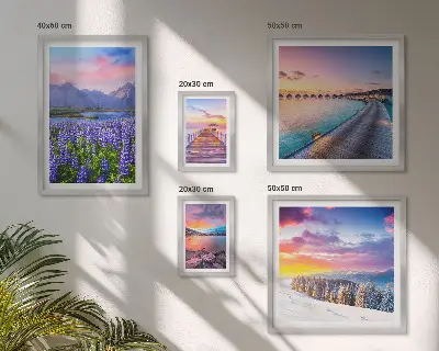 Bildergalerie-Set für die Wand mit Motiven von Landschaften, Natur, Bergen und Ausblicken