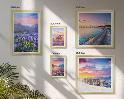 Bildergalerie-Set für die Wand mit Motiven von Landschaften, Natur, Bergen und Ausblicken