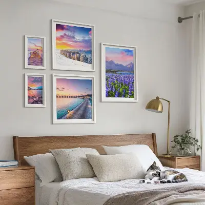 Bildergalerie-Set für die Wand mit Motiven von Landschaften, Natur, Bergen und Ausblicken