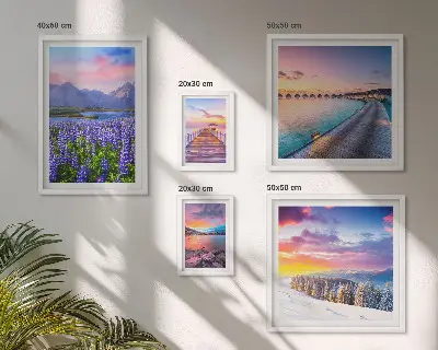 Bildergalerie-Set für die Wand mit Motiven von Landschaften, Natur, Bergen und Ausblicken