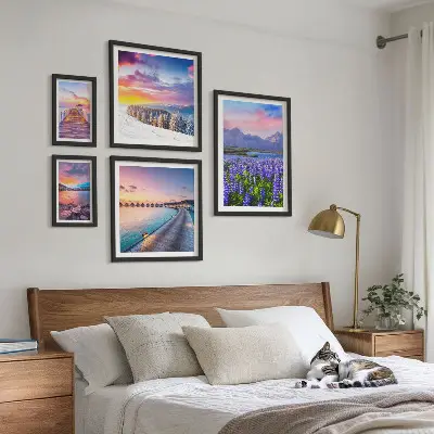 Bildergalerie-Set für die Wand mit Motiven von Landschaften, Natur, Bergen und Ausblicken