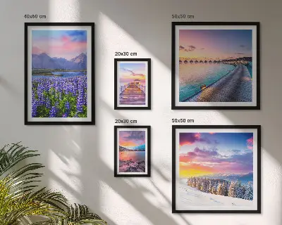 Bildergalerie-Set für die Wand mit Motiven von Landschaften, Natur, Bergen und Ausblicken