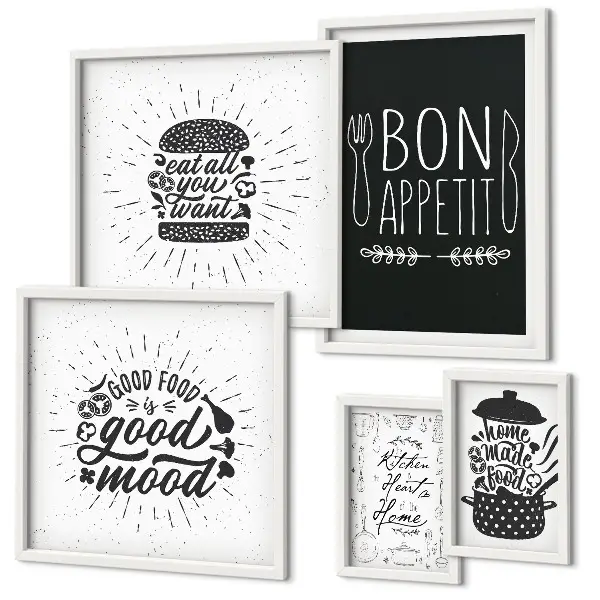 Modernes Wandbilder-Set Kücheninspiration zum Kochen