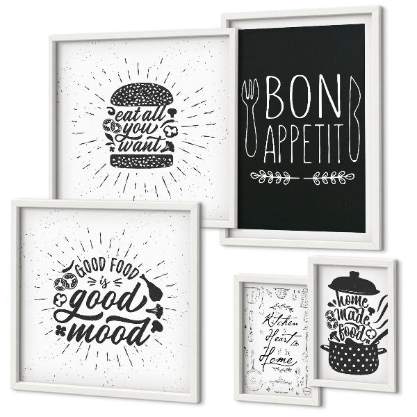 Modernes wandbilder-set Kücheninspirationen zum Kochen