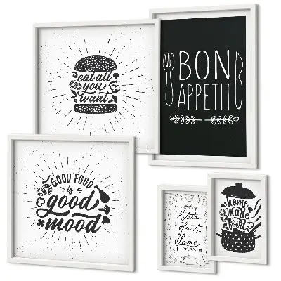 Modernes Wandbilder-Set Kücheninspiration zum Kochen