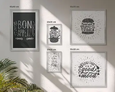 Modernes Wandbilder-Set Kücheninspiration zum Kochen