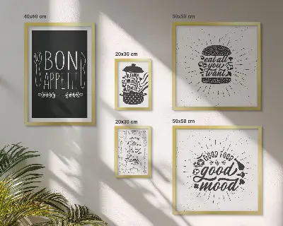 Modernes Wandbilder-Set Kücheninspiration zum Kochen