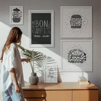 Modernes Wandbilder-Set Kücheninspiration zum Kochen
