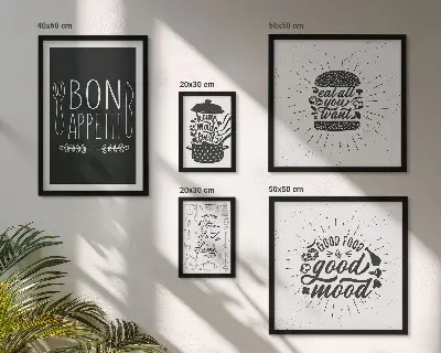 Modernes Wandbilder-Set Kücheninspiration zum Kochen