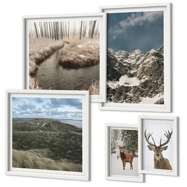 Bildergalerie-Set für die Wand wilde Natur und majestätische Berge