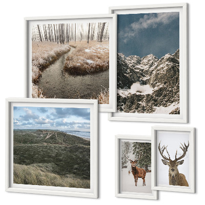 Bildergalerie-set für die wand Wilde Natur, majestätische Berge