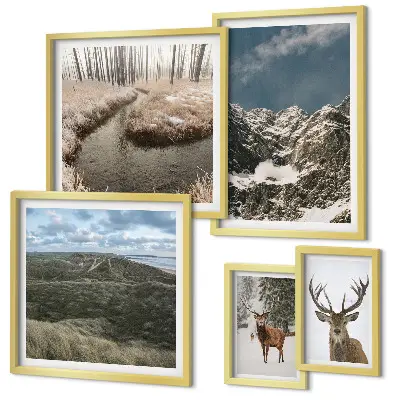 Bildergalerie-Set für die Wand wilde Natur und majestätische Berge