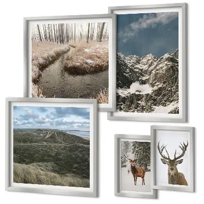 Bildergalerie-Set für die Wand wilde Natur und majestätische Berge