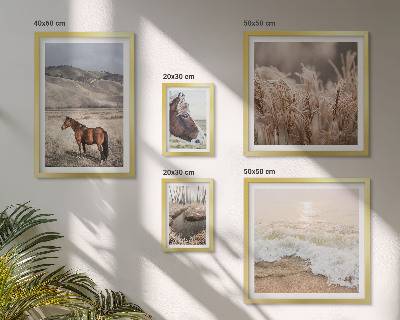 Modernes wandbilder-set Landschaften mit Pferden und Wasser