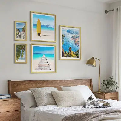 Wandbilder-Set mit Küstenlandschaften und Stränden