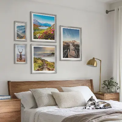 Bildergalerie-Set für die Wand mit Motiven aus Bergen und wilden Wäldern