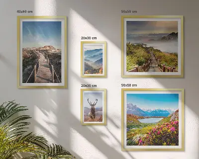 Bildergalerie-Set für die Wand mit Motiven aus Bergen und wilden Wäldern