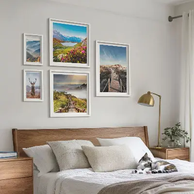 Bildergalerie-Set für die Wand mit Motiven aus Bergen und wilden Wäldern