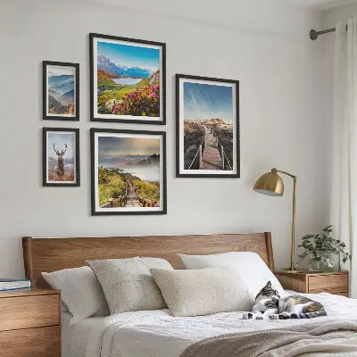 Bildergalerie-Set für die Wand mit Motiven aus Bergen und wilden Wäldern