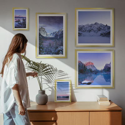 Modernes wandbilder-set Bergseen, Wälder, Landschaften